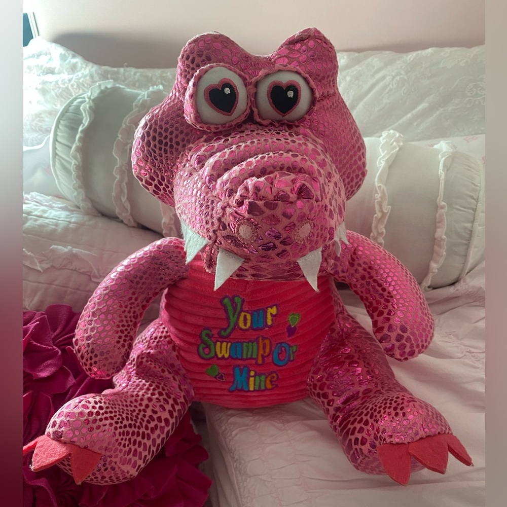 Pink Sequin Dinosaur Plush Toy